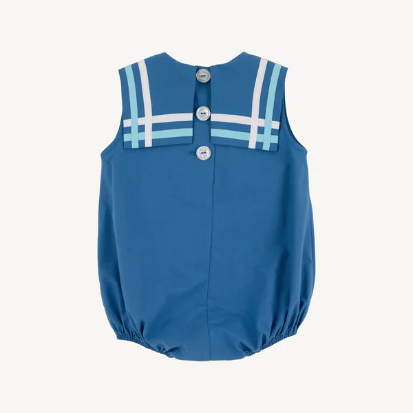 Sleeveless townes top sail bubble - wood boat blue