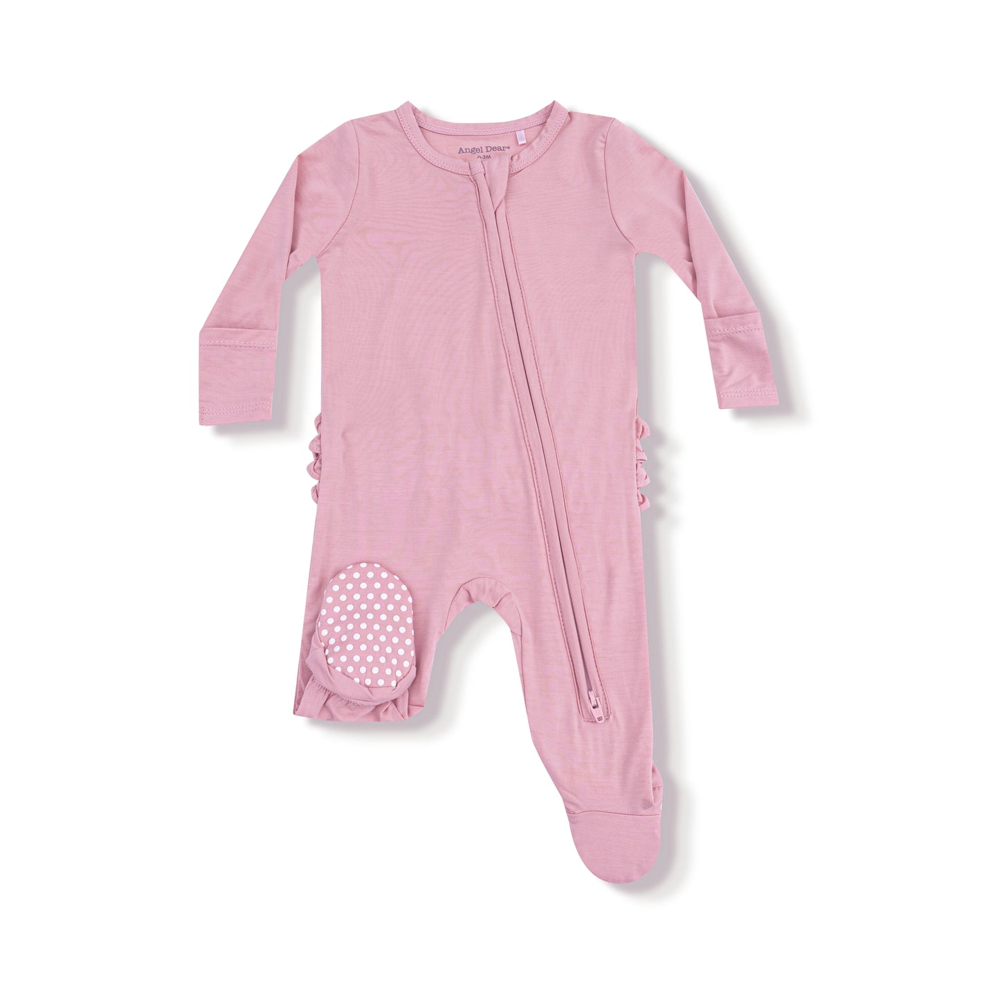 Cameo 2way zipper footie - pink