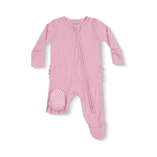 Cameo 2way zipper footie - pink