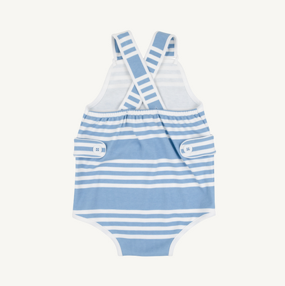 Skipper sunsuit - saddle ridge stripe