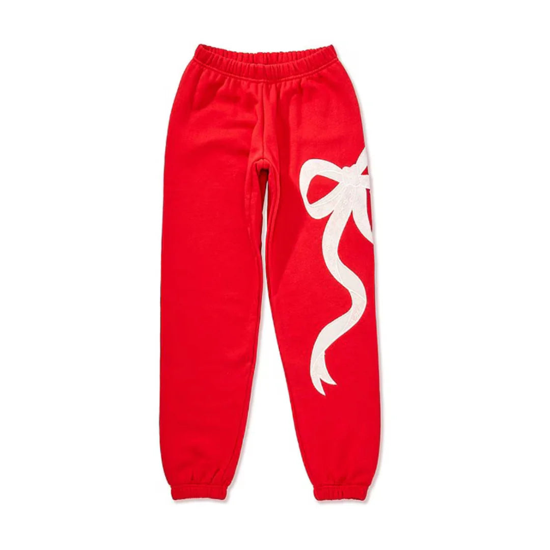 Dylan bow pants - red/pink