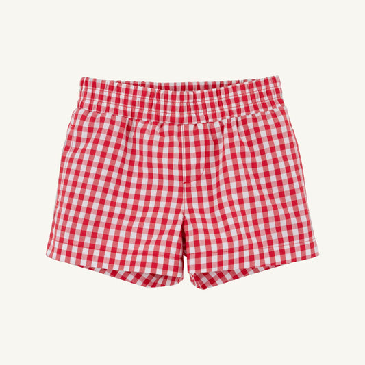 Sheffield shorts - richmond red gingham/bblue