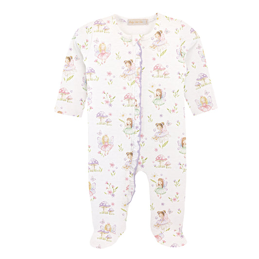 Fairytale forest ruffle footie