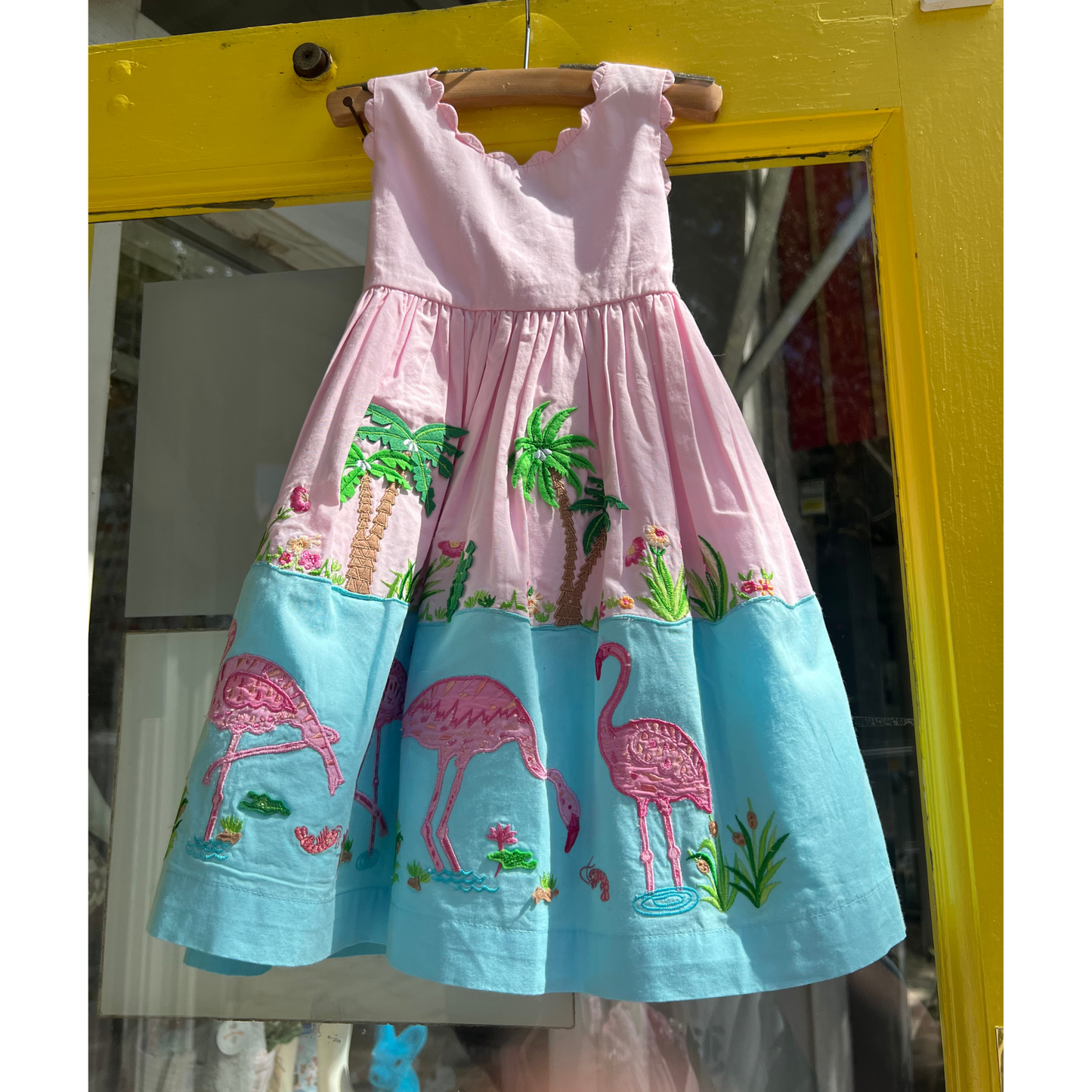 Flamingo emb dress