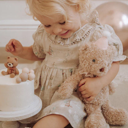 Pink birthday bear in gift box