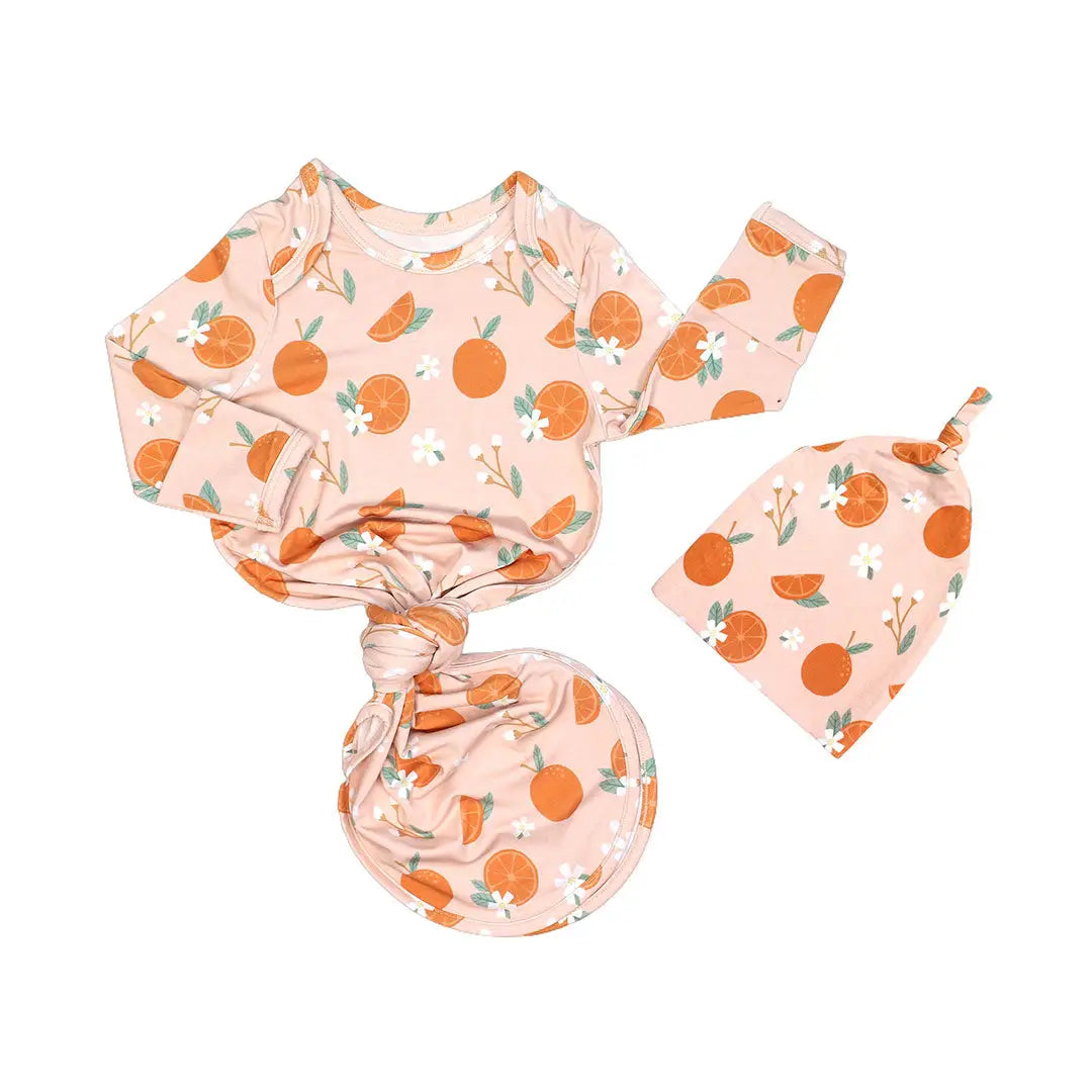 Freshly squeezed gown & hat set