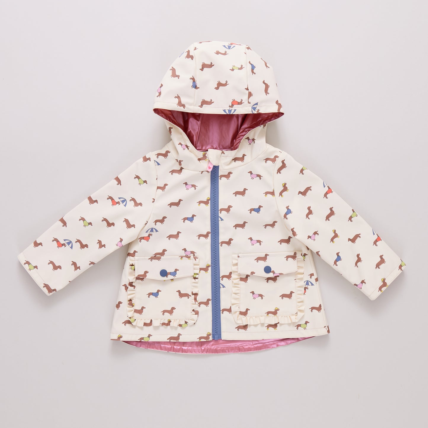 Rafa reversible raincoat - rainy day dachchunds