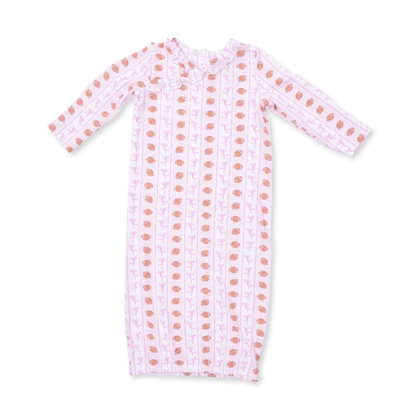 Football bow stripe kimono gown & headband