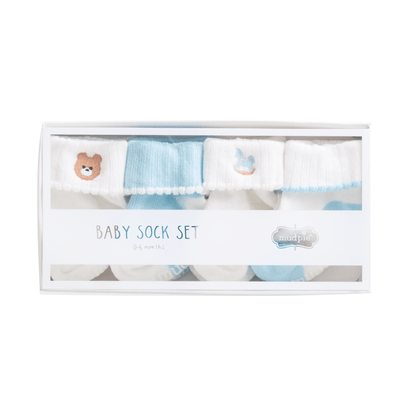 Blue foldover sock box set