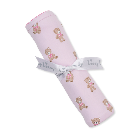 Teddy bear club blanket - pink
