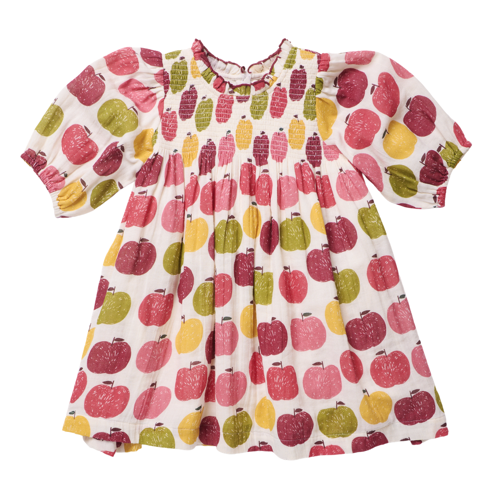 Puff sleeve stevie - pink delicious apples