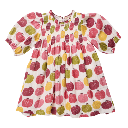 Puff sleeve stevie - pink delicious apples