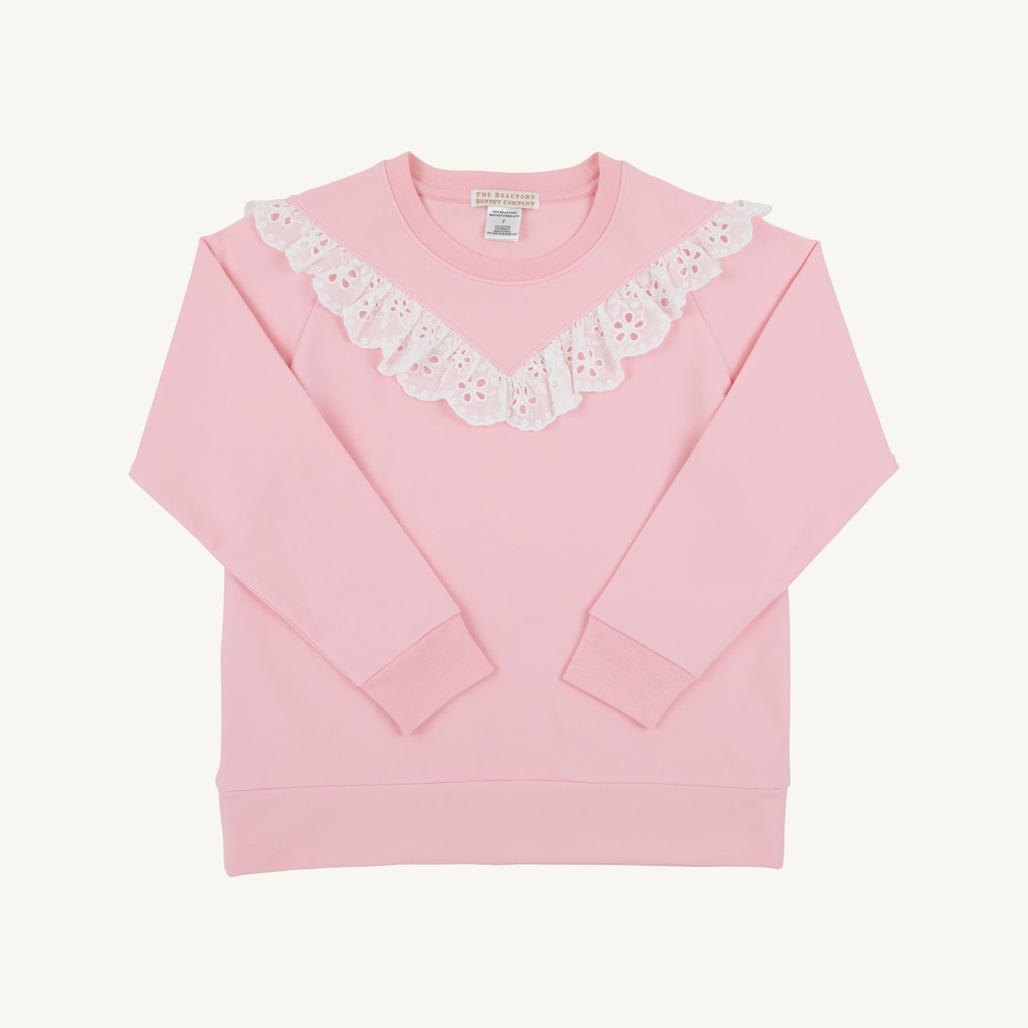 Cassidy comfy crewneck - sandpearl pink/wawhite