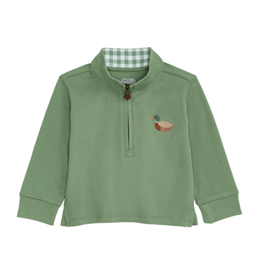 Green duck quarter zip