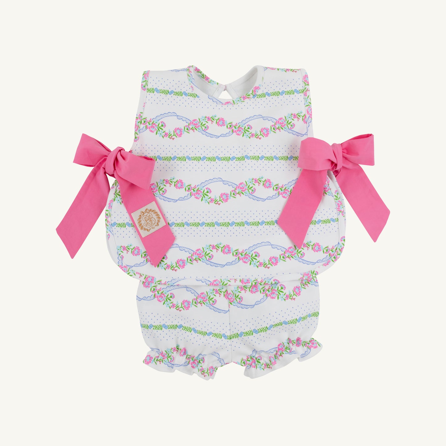 Talbott tie side - garrison garlands/wppink