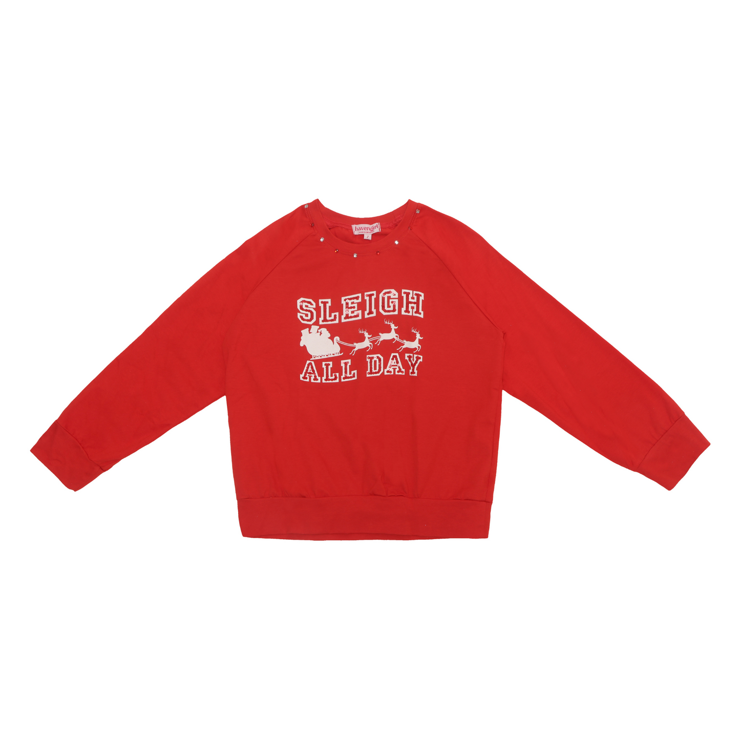 Sleigh all day sweatshirt - red