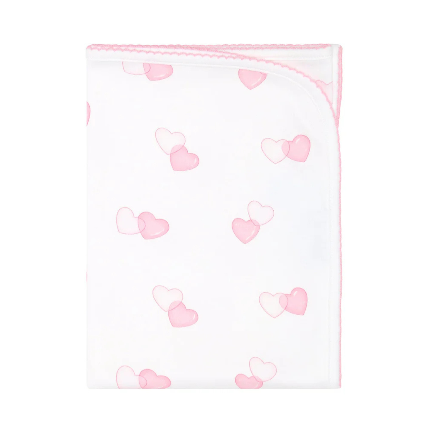 Sweetheart receiving blanket - pink