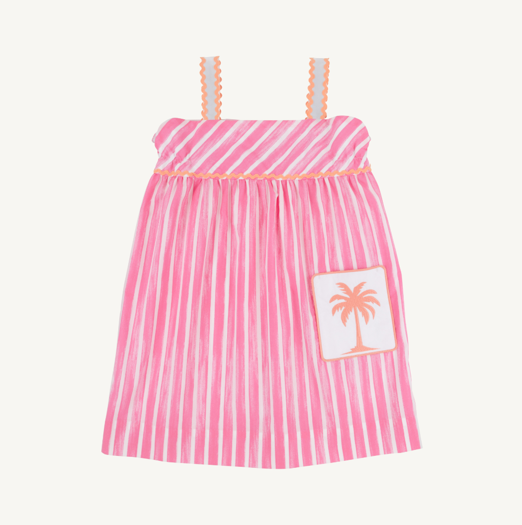 Millie day dress - sea wall stripe