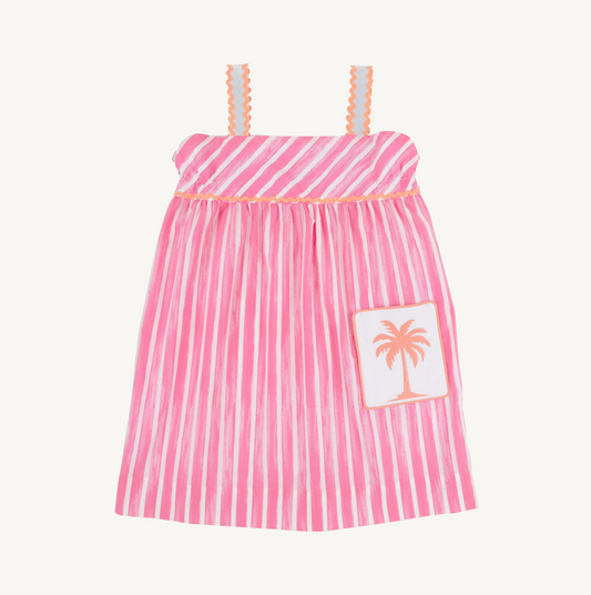 Millie day dress - sea wall stripe