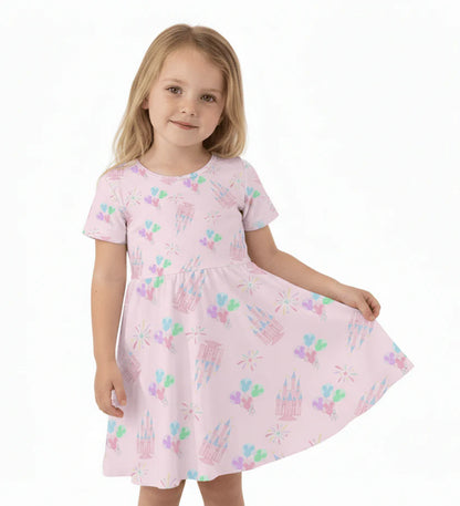 Play castle confetti s/s twirl dress