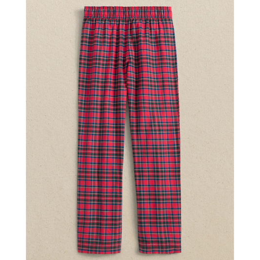 Tartan lounge pants - crab red