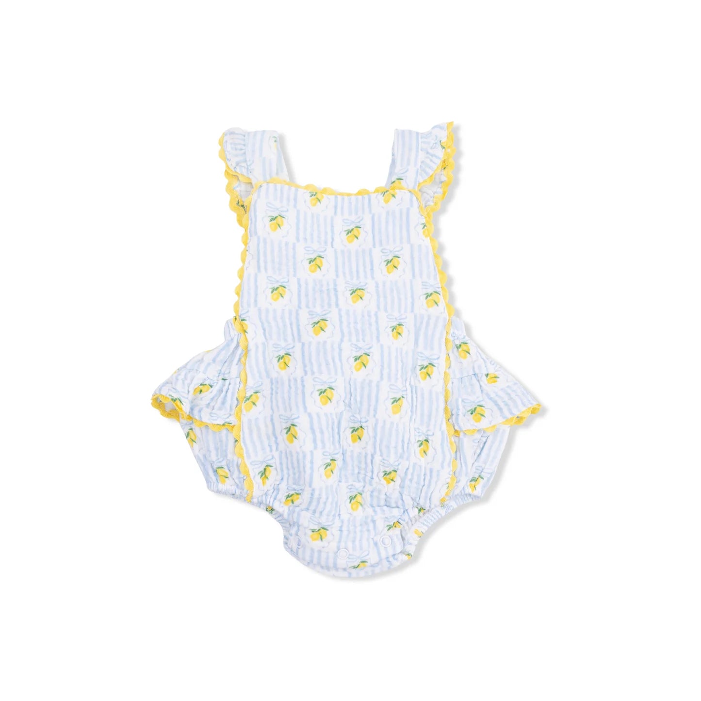 Lovely lemons ric rac ruffle sunsuit