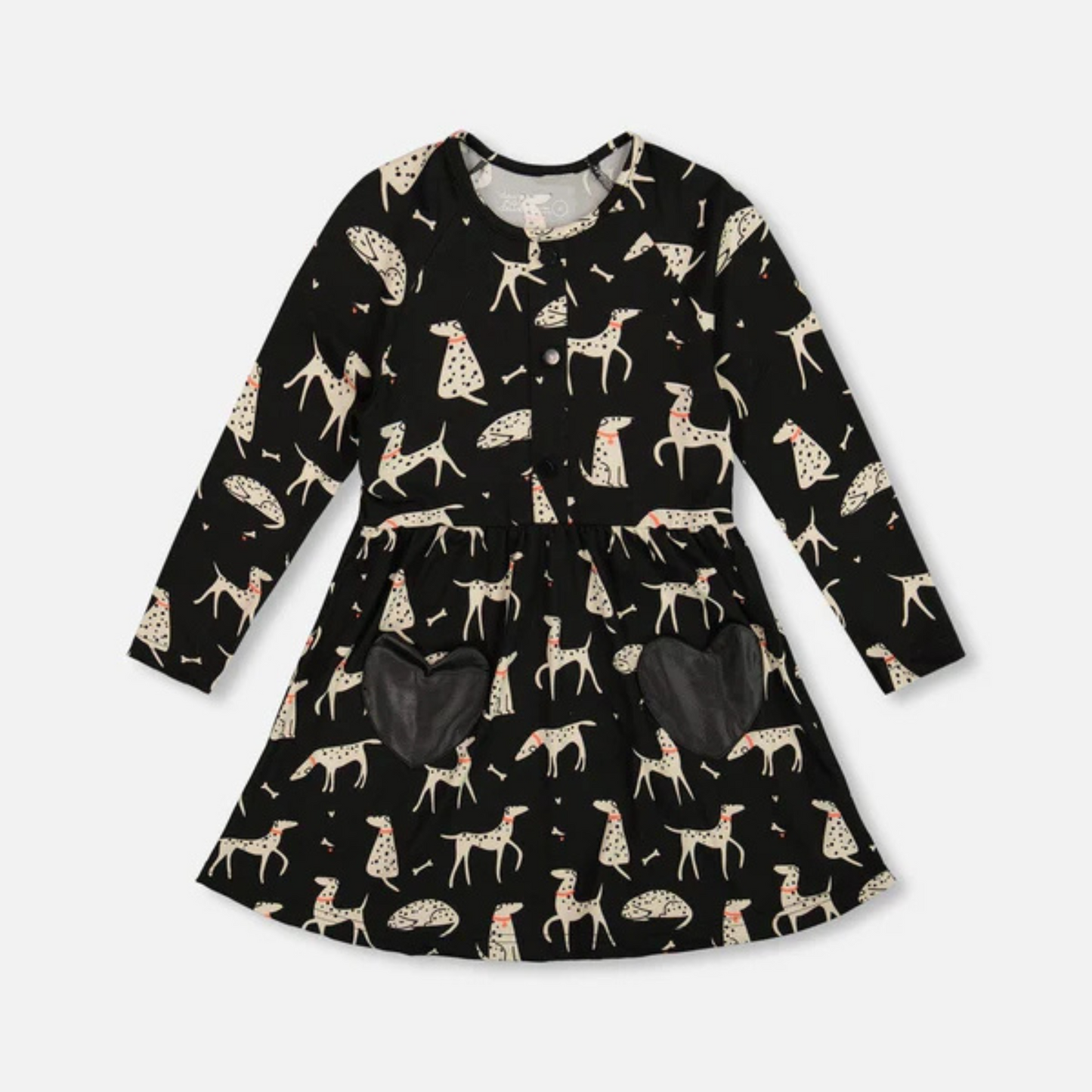 Dalmatian half button jersey dress