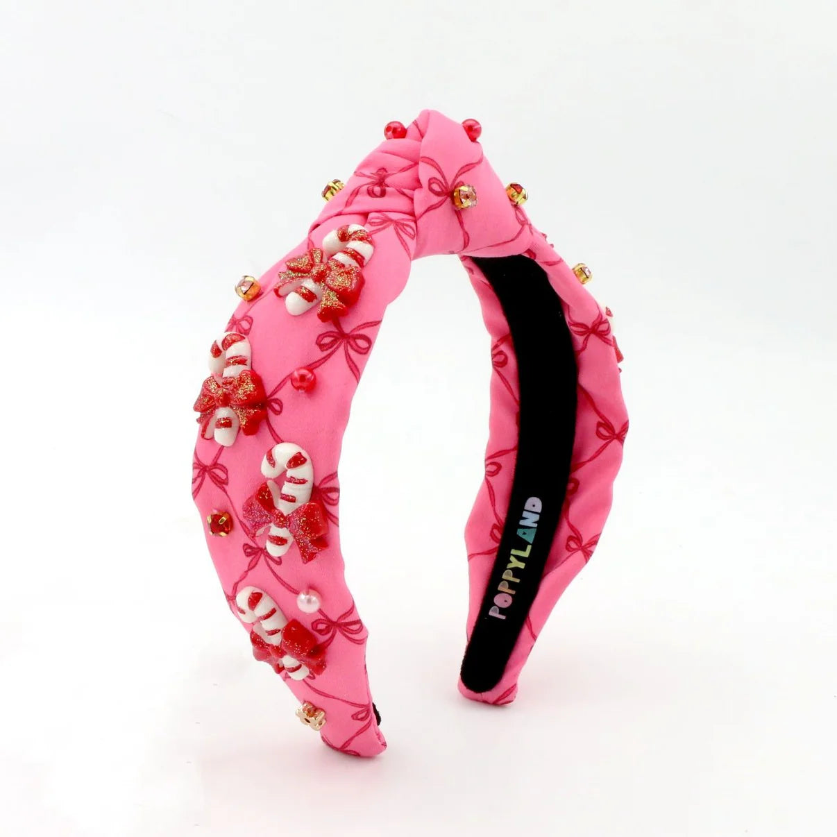 Candy cane on bow headband