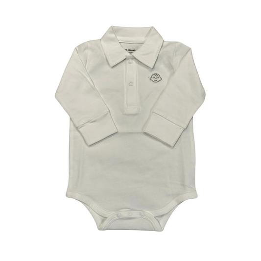 Collared l/s bodysuit - off white