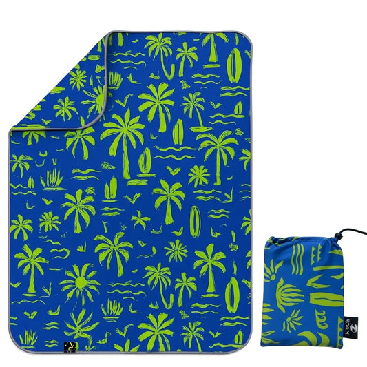 UPF 50+ beach towel w. hood - surf and sun