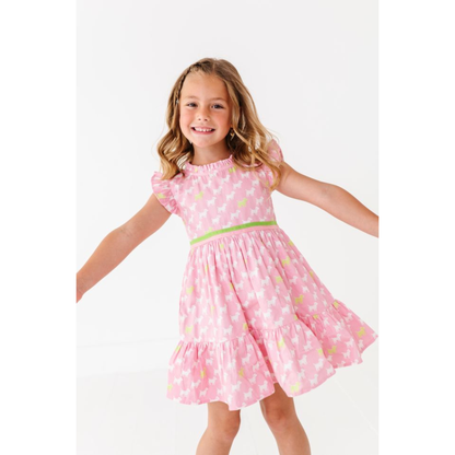 Puppies ruffle dress