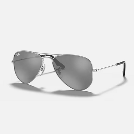 Rayban Aviator - silver w. grey/silver mirror