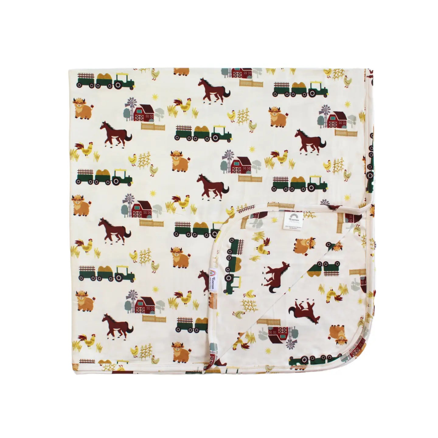 On the farm luxury bamboo blanket