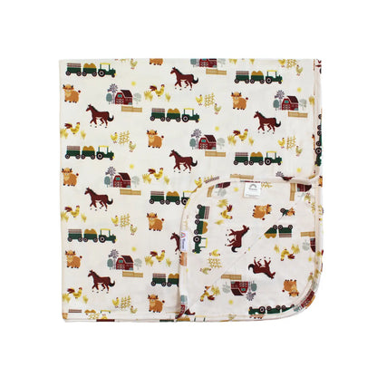 On the farm luxury bamboo blanket