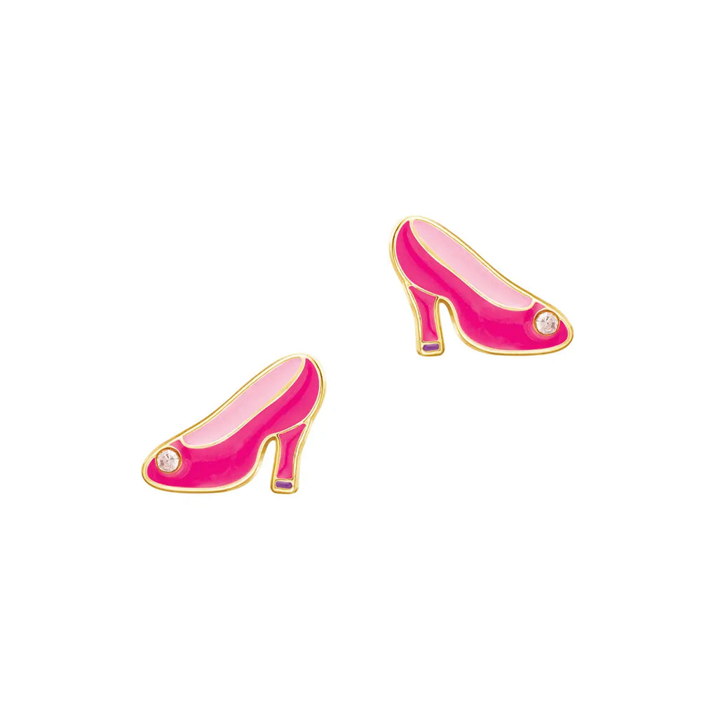 Girl Nation Hot Pink Heels Cutie Stud Earrings