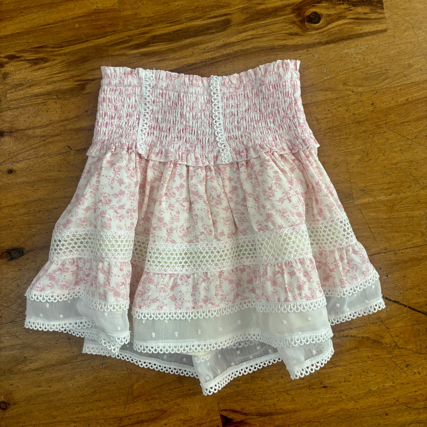 Lara skirt - pink mini toile