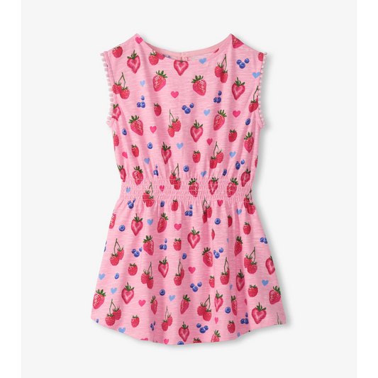 Summer berries smocked waist dress