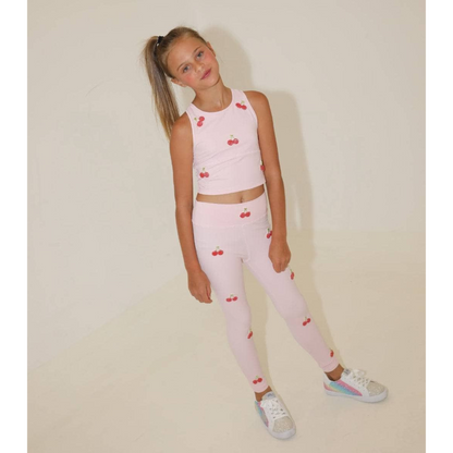 Cherry beaded athletic set