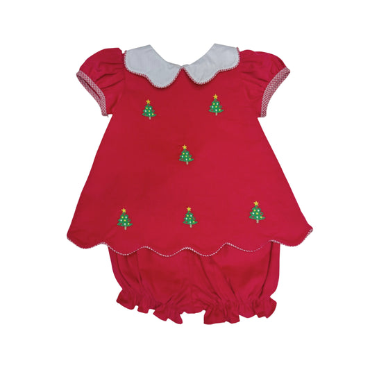 Christmas tree sundae set - red cord