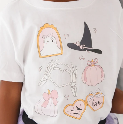 Spooky Girlie Halloween Short Sleeve T-Shirt
