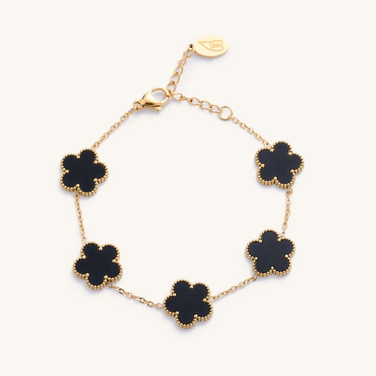 Black flora bracelet