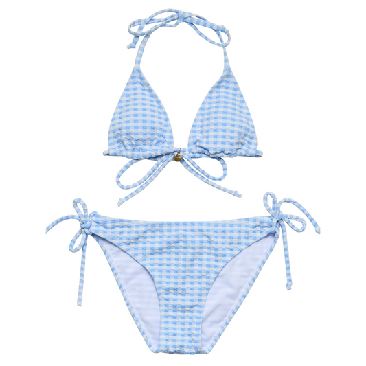 Seaside gingham triangle bikini