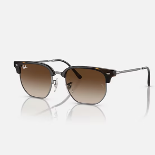 Rayban Clubmaster - havana on gunmetal w. brown gradient