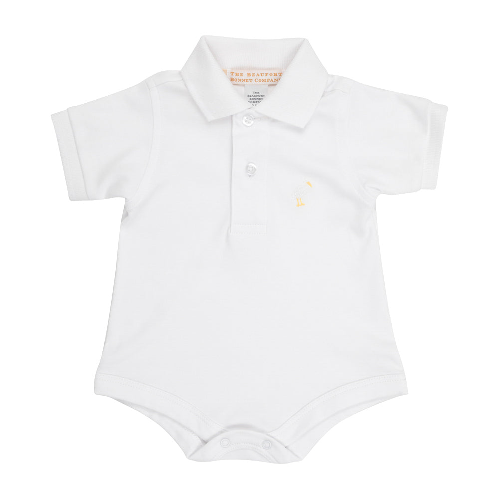 Prim and proper s/s onesie - worth ave white