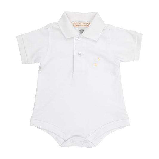 Prim and proper s/s onesie - worth ave white