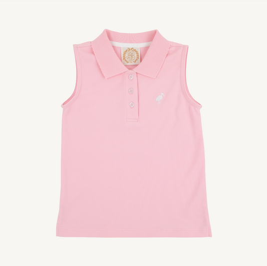 Sleeveless anna price polo - pier party pink