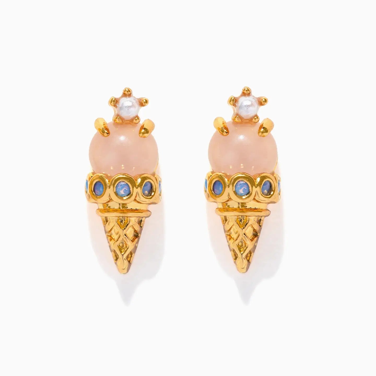 Ice cream shop studs - gold