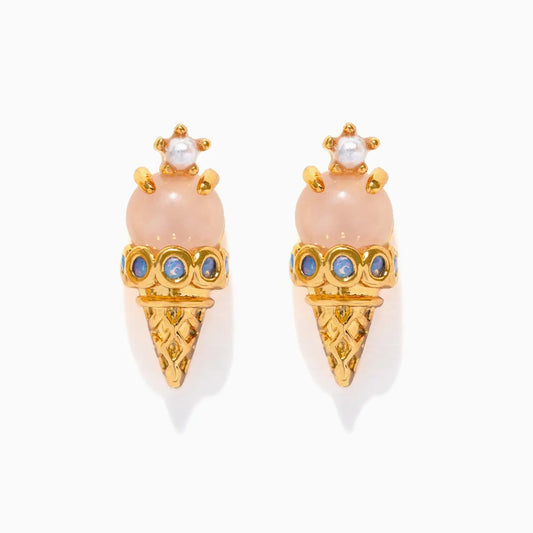 Ice cream shop studs - gold