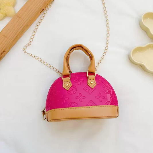 Lima leather pinky purse - hot pink