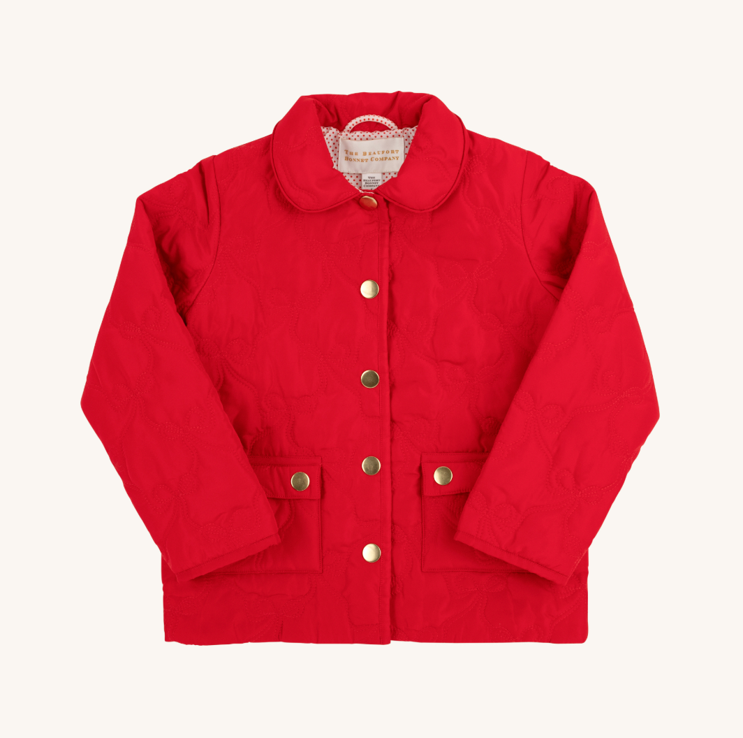 Kendal quilted coat - richmond red bows